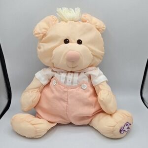 Fisher Price Puffalumps Orange Bear 17 inch 8006 1986 Stuffed Animal Toy